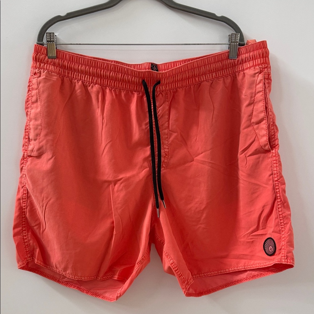 Volcom Bright Coral Men's Swim Trunks